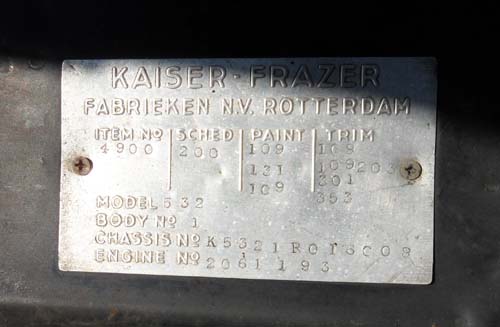 Manhattan Kaiser Frazer Rotterdam 1953